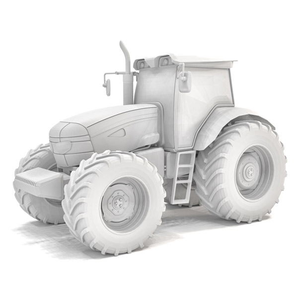 Branche Landwirtschaft 3D Modell Traktor tobaTEC